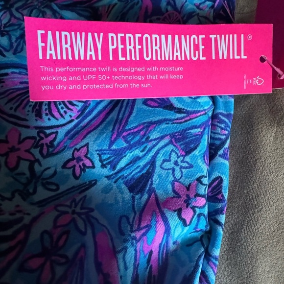Lily Pulitzer fairway performance twill moisture wicking upf 50+ NWT - Picture 4 of 8